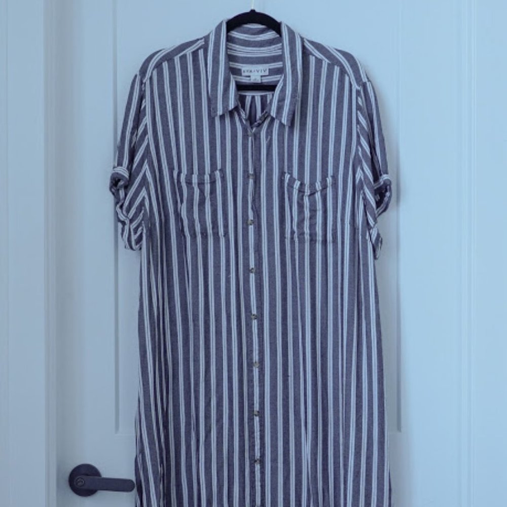 Striped Shirt Dress